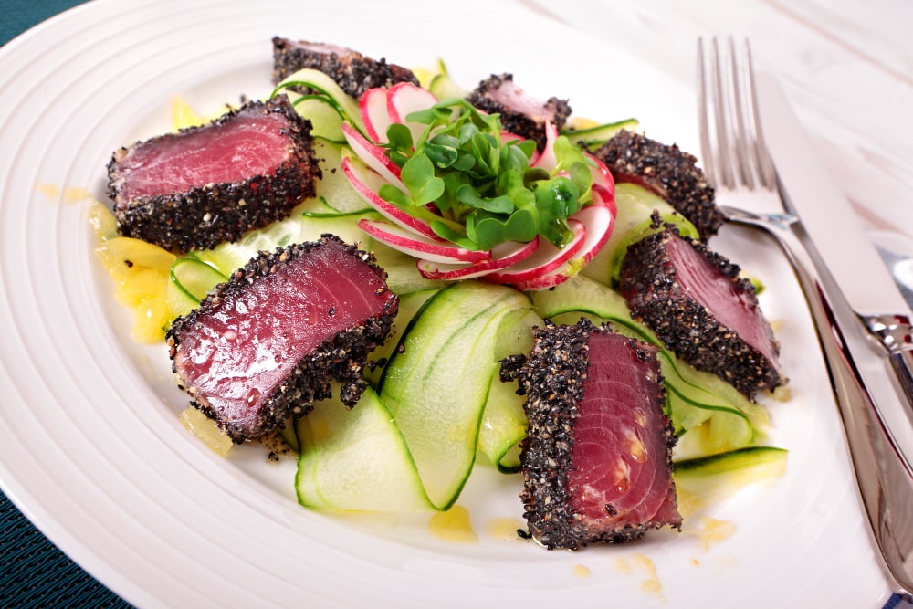 Polędwica wołowa z sosem pieprzowym